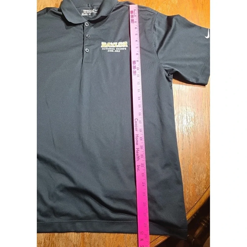 Nike Baylor University Polo Golf Shirt Performance‎ Men's Size Large Black